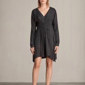 AllSaints leopard silky dress size M